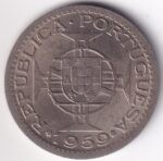 1 escudo of Portuguese India 1959 Copper Nickel Coin - Image 2