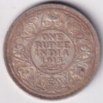 1915 One Rupee of British India of King George V Bombay Mint Silver Coin