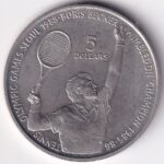 5 Dollars of Niue of 1987 Boris Becker Copper Nickel Unc Coin