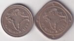 One and Two Annas of Azad Hind of 1947 Copper Nickel Two Tokens Set - Image 2