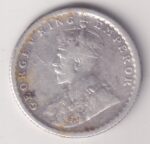 Quarter Rupee 1934 King George V of British India Silver Coin - Image 2