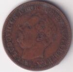 One Quarter Tanga of Portuguese India of 1886 Copper Coin
