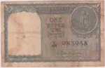 One Rupee A-3 K G Ambegaonkar 1951 C Prefix Note