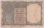 One Rupee A-3 K G Ambegaonkar 1951 C Prefix Note - Image 2