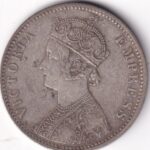 British India One Rupee 1889 Victoria Empress Silver Coin - Image 2