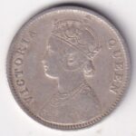 Quarter Rupee 1862 Victoria Queen Silver Coin - Image 2