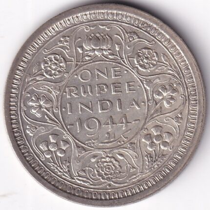 1944 One Rupee Bombay Mint Silver Coin