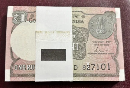 1 Rupee 2017 Shaktikanta Das Signed 100 Notes Bundle