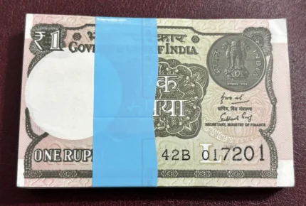 1 Rupee 2018 Subhash Garg Signed 100 Notes Bundle