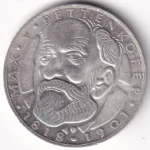 Germany 5 Mark Max Pettenkofer 1968 Silver Coin
