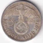 Germany 5 Reichsmark 1936 Paul von Hindenburg Silver Coin