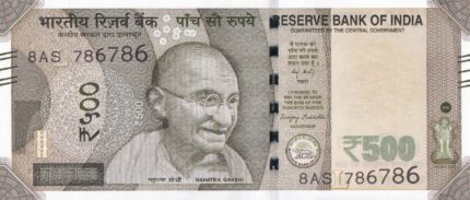 500 Rupees 786786 Serial Number 2024 Unc Note