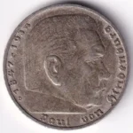 Germany 5 Reichsmark 1936 Paul von Hindenburg D Mark Silver Coin - Image 2