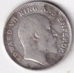 Quarter Rupee of 1907 of King Edward Silver Coin - Image 2