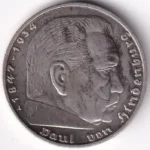 Germany 5 Reichsmark 1937 Paul von Hindenburg A Mark Silver Coin