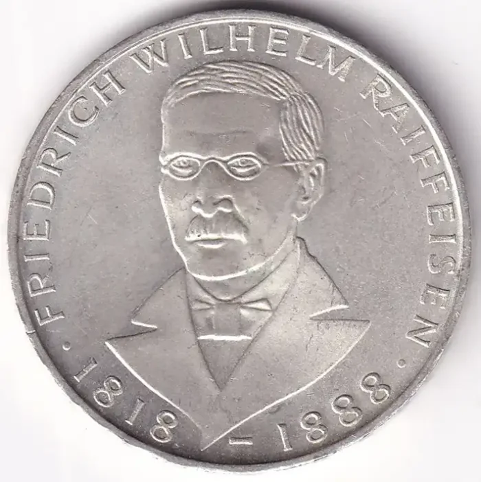 Germany 5 Deutsche Mark 1968 Silver Coin - Image 1