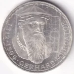 Germany 5 Deutsche Mark 1969 Gerhard Mercator Silver Coin