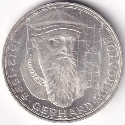 Germany 5 Deutsche Mark 1969 Gerhard Mercator Silver Coin