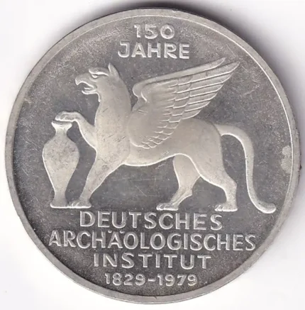 Germany 5 Deutsche Mark 1979 Archaeological Institute Silver Coin