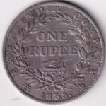 F Incuse William IV 1835 Silver One Rupee Coin - Image 2