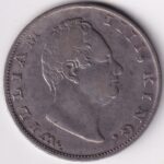F Incuse William IV 1835 Silver One Rupee Coin