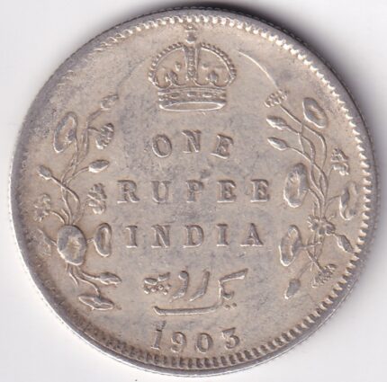One Rupee 1903 King Edward VII Silver Coin