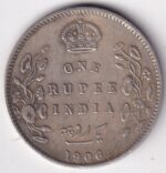 One Rupee 1906 King Edward VII Silver Coin