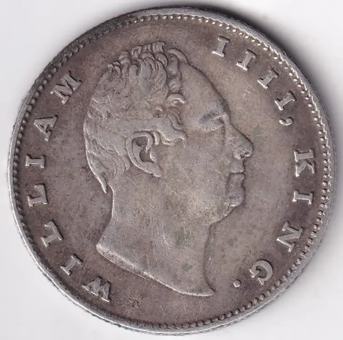 William IV 1835 of East India Company Silver One Rupee Coin - Image 2