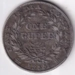 William IV 1835 of East India Company Silver One Rupee Coin
