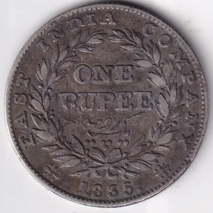 William IV 1835 of East India Company Silver One Rupee Coin - Image 1