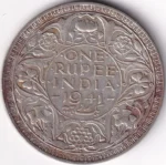 One Rupee 1941 George VI Silver Coin