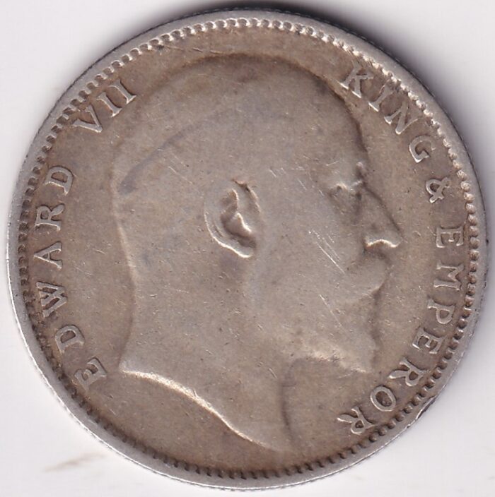 British India 1910 One Rupee Silver Coin - Image 2