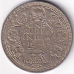 One Rupee of 1941 of British India Bombay Mint Silver Coin