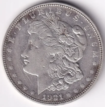 Morgan Dollar One Dollar of 1921 United States Silver Coin