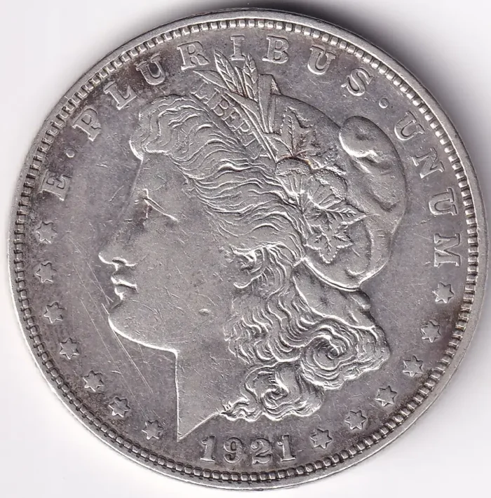 Morgan Dollar One Dollar of 1921 United States Silver Coin - Image 1
