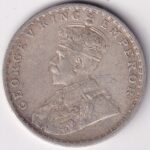 One Rupee 1914 Calcutta Mint King George V Silver Coin - Image 2