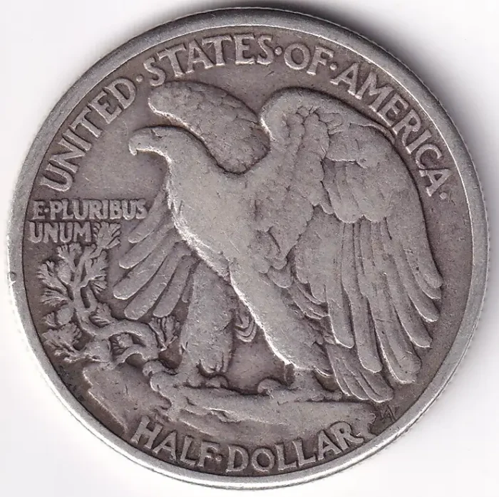 USA Walking Liberty Half Dollar 1942 Silver Philadelphia Mint Coin - Image 2