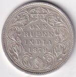 British India One Rupee 1879 Silver Victoria Empress Coin