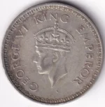 British India One Rupee 1943 Silver Coin - Image 2