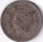 One Rupee of 1944 of British India Lahore Mint Silver Coin - Image 2