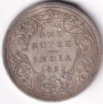 One Rupee 1862 Victoria Queen Silver Coin