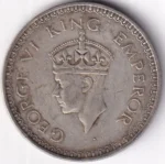 One Rupee 1944 George VI Silver Coin - Image 2