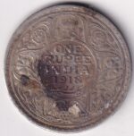 One Rupee 1918 Bombay Mint King George V Silver Coin