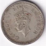 One Rupee 1945 George VI Silver Coin - Image 2