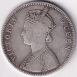 One Rupee of British India of 1862 Victoria Queen 0/4 Dots Silver Coin - Image 2