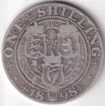 United Kingdom 1898 One Shilling Victoria Silver Coin