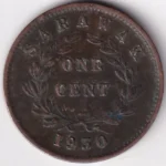 One Cent of Sarawak of 1930 Bronze Coin