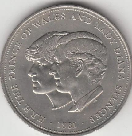 United Kingdom 25 Pence of 1981 Royal Wedding Unc Coin