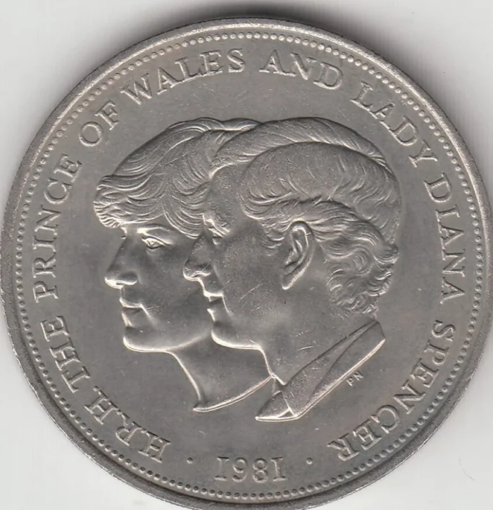 United Kingdom 25 Pence of 1981 Royal Wedding Unc Coin - Image 1