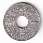 Thailand 10 Satang 1941 King Rama VIII Silver Coin